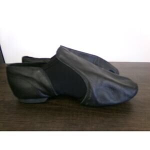 Dance Jazz Shoes Liberts Adult 9.5M Black Leather Split Sole Side Elastic